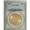 Image 1 : 1897-S $20 MS63 PCGS. Pastel green borders gradually y