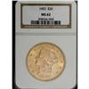 Image 1 : 1902 $20 MS62 NGC. Light peach-gold patina and soft lu