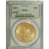 Image 1 : 1907 $20 Arabic Numerals MS64 PCGS. Choice and well-pr