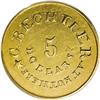 Image 1 : (1834-37) $5 C. Bechtler Five Dollar, 20 Distant AU50