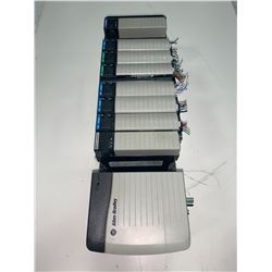 ALLEN-BRADLEY 1756-PA75 POWER SUPPLY RACK WITH MODULES AS SHOWN