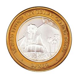 .999 Silver Luxor Las Vegas, Nevada $10 Casino Limited Edition Gaming Token