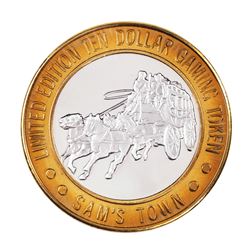 .999 Silver Sam's Town Las Vegas, Nevada $10 Limited Edition Casino Gaming Token