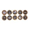 Image 1 : Mixed Lot of (10) .999 Silver Casino $10 Limited Edition Gaming Tokens