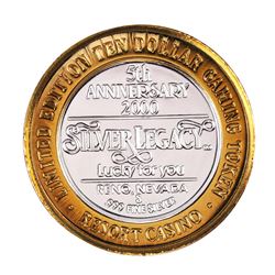 .999 Silver Silver Legacy Reno, Nevada $10 Casino Limited Edition Gaming Token
