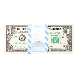 Pack of (100) Consecutive 2017 $1 Federal Reserve STAR Notes Kansas City