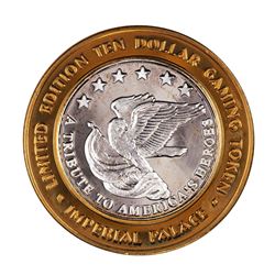 .999 Silver Imperial Palace Hotel & Casino Las Vegas $10 Limited Edition Gaming Token