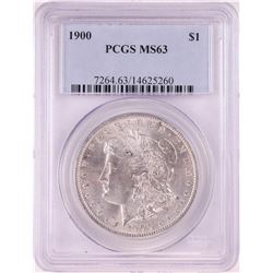 1900 $1 Morgan Silver Dollar Coin PCGS MS63