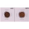 Image 1 : Lot of 1882 & 1888 Indian Head Cent Coins