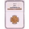 Image 1 : 1896 $5 Liberty Head Half Eagle Gold Coin NGC MS61