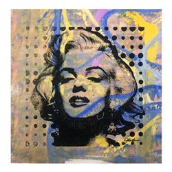 Gail Rodgers "Marilyn Monroe" Original Mixed Media On Canvas