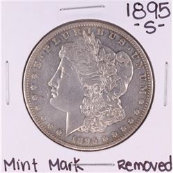 1895-S $1 Morgan Silver Dollar Coin Mint Mark Removed