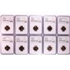 Image 1 : 1956-1964 Proof Lincoln Cent (10) Coin Set NGC PF68RD Including Small & Large Date