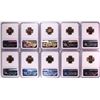 Image 2 : 1956-1964 Proof Lincoln Cent (10) Coin Set NGC PF68RD Including Small & Large Date