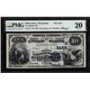 Image 1 : 1882VB $10 NB of Milwaukee, WI CH# 5458 National Currency Note PMG Very Fine 20