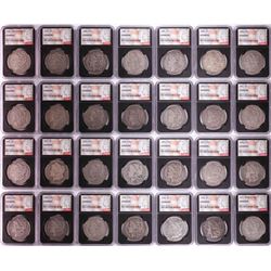 1878-1921 $1 Morgan Silver Dollar (28) Coin Date Set NGC Genuine
