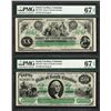 Image 1 : Low Serial Set 1872 $20 & $50 South Carolina Obsolete Notes PMG Superb Gem Unc. 67EPQ
