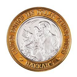 .999 Silver Harrah's Casino Las Vegas Nevada $10 Casino Limited Edition Gaming Token