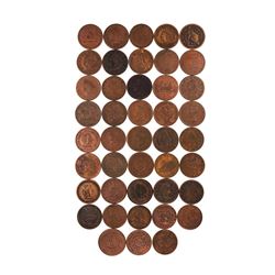 Lot of (43) 1863-1864 Miscellaneous Civil War Tokens