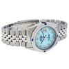 Image 3 : Rolex Men's Stainless Steel Blue String Diamond & Sapphire Datejust Wristwatch
