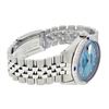 Image 4 : Rolex Men's Stainless Steel Blue String Diamond & Sapphire Datejust Wristwatch