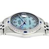 Image 7 : Rolex Men's Stainless Steel Blue String Diamond & Sapphire Datejust Wristwatch