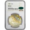 Image 2 : 1881-S $1 Morgan Silver Dollar Coin NGC MS62 CAC Amazing Toning