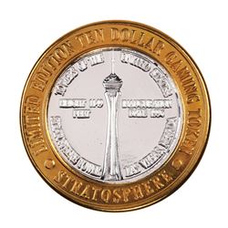 .999 Silver Stratosphere Las Vegas, Nevada $10 Casino Limited Edition Gaming Token