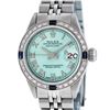 Image 1 : Rolex Ladies Stainless Steel Ice Blue Diamond & Sapphire Datejust Wristwatch