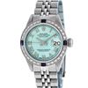 Image 2 : Rolex Ladies Stainless Steel Ice Blue Diamond & Sapphire Datejust Wristwatch