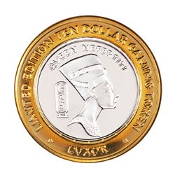 .999 Silver Luxor Las Vegas, Nevada $10 Casino Limited Edition Gaming Token