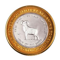 .999 Fine Silver Sam Boyd's California $10 Casino Limited Edition Gaming Token
