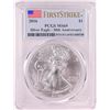 Image 1 : 2016 $1 American Silver Eagle Coin PCGS MS69 First Strike