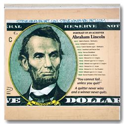 Steve Kaufman "Abraham Lincoln, Portrait Of An Achiever" Limited Edition On Canvas