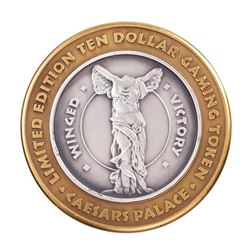 .999 Silver Caesars Palace Las Vegas, Nevada $10 Casino Limited Edition Gaming Token