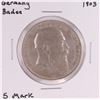 Image 1 : 1903 Germany Baden 5 Mark Silver Coin