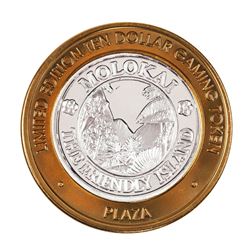 .999 Silver Plaza Hotel & Casino Las Vegas, NV $10 Limited Edition Gaming Token