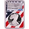 Image 1 : 2018-W $1 Proof American Silver Eagle Coin NGC PF69 Ultra Cameo Congratulations Flag
