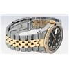 Image 4 : Rolex Men's Two Tone Steel & Gold Black Diamond String & Sapphire Datejust Wristwatch