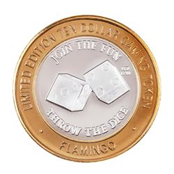 .999 Fine Silver Flamingo Las Vegas, Nevada $10 Limited Edition Gaming Token