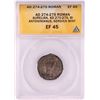 Image 1 : AD 274-275 Ancient Roman Aurelian Bi Antoninianus Serdica Mint Coin ANACS EF45