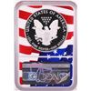 Image 2 : 2019-W $1 Proof American Silver Eagle Coin NGC PF70 Ultra Cameo Congratulations Flag
