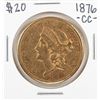 Image 1 : 1876-CC $20 Liberty Head Double Eagle Gold Coin
