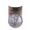 Image 1 : Roll of (20) Brilliant Uncirculated 1991 $1 American Silver Eagle Coins