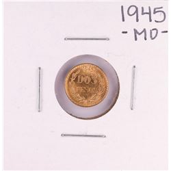 1945 Mexico Dos Pesos Gold Coin