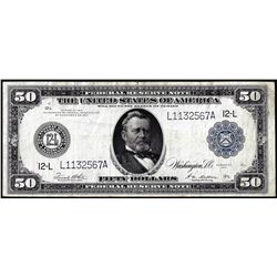 1914 $50 Federal Reserve Note San Francisco