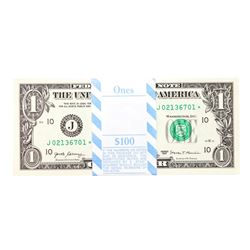 Pack of (100) Consecutive 2017 $1 Federal Reserve STAR Notes Kansas City