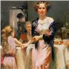 Image 2 : Pino (1939-2010) "The Gathering" Limited Edition Giclee on Canvas