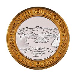 .999 Silver Bill's Casino Lake Tahoe, Nevada $10 Casino Gaming Token Limited Edition