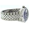 Image 4 : Rolex Men's Stainless Steel Blue Vignette Diamond & Sapphire Datejust Wristwatch